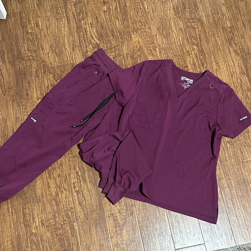 Burgundy Scrub Set